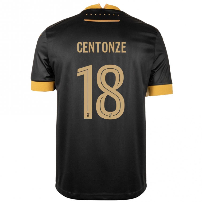 Niño Fútbol Camiseta Fabien Centonze #18 Negro Marrón 2ª Equipación 2024/25 México