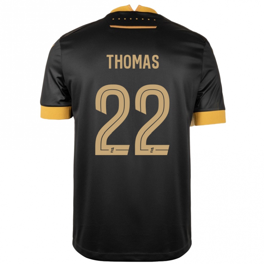 Niño Fútbol Camiseta Sorba Thomas #22 Negro Marrón 2ª Equipación 2024/25 México