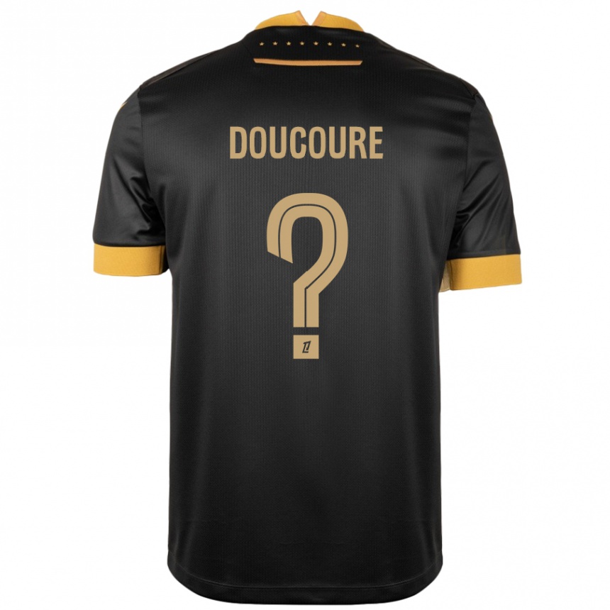 Niño Fútbol Camiseta Sekou Doucoure #0 Negro Marrón 2ª Equipación 2024/25 México