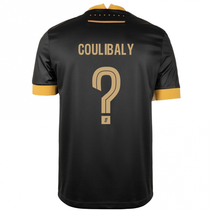 Niño Fútbol Camiseta Dylan Coulibaly #0 Negro Marrón 2ª Equipación 2024/25 México