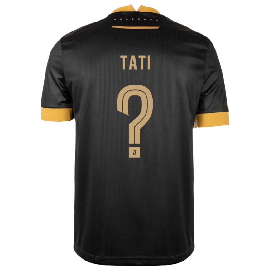 Niño Fútbol Camiseta Tylel Tati #0 Negro Marrón 2ª Equipación 2024/25 México