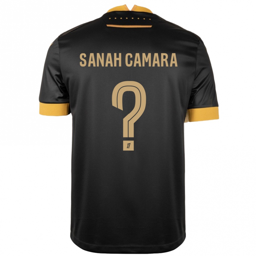 Niño Fútbol Camiseta Sanah Camara #0 Negro Marrón 2ª Equipación 2024/25 México