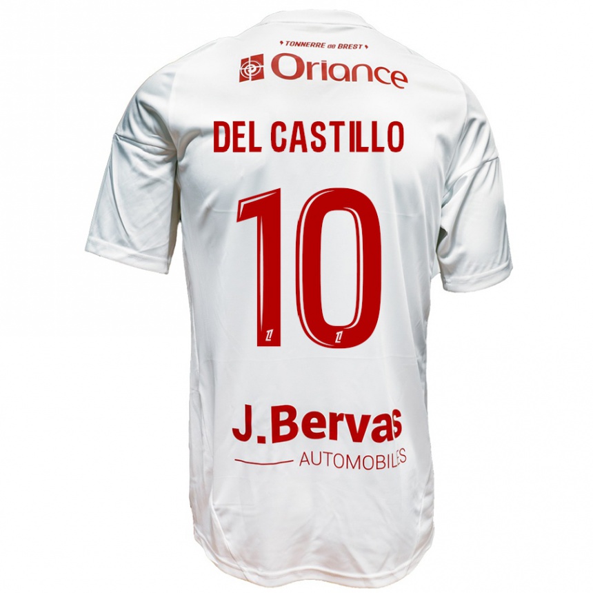 Niño Fútbol Camiseta Romain Del Castillo #10 Blanco Rojo 2ª Equipación 2024/25 México