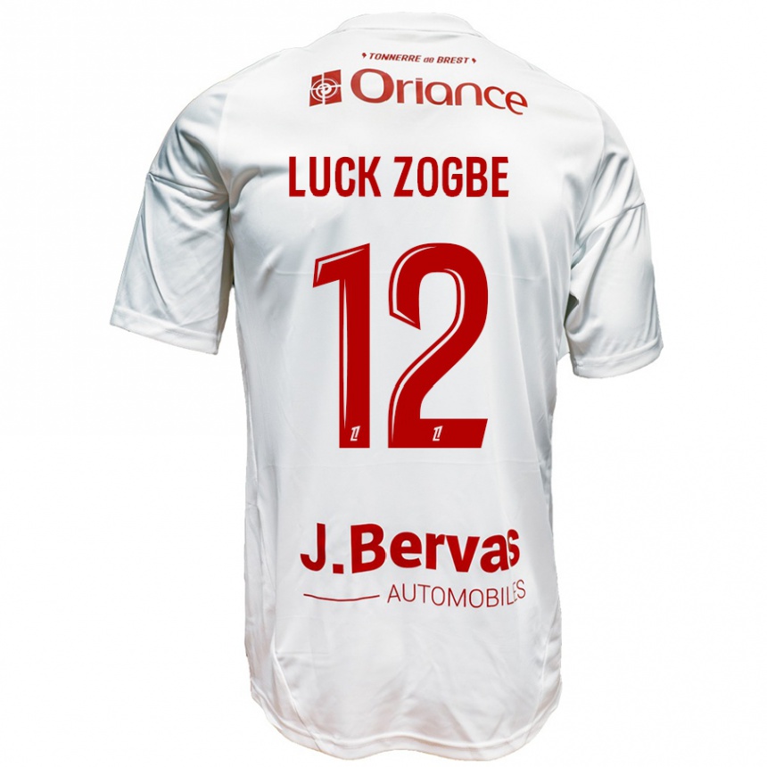 Niño Fútbol Camiseta Luck Zogbé #12 Blanco Rojo 2ª Equipación 2024/25 México