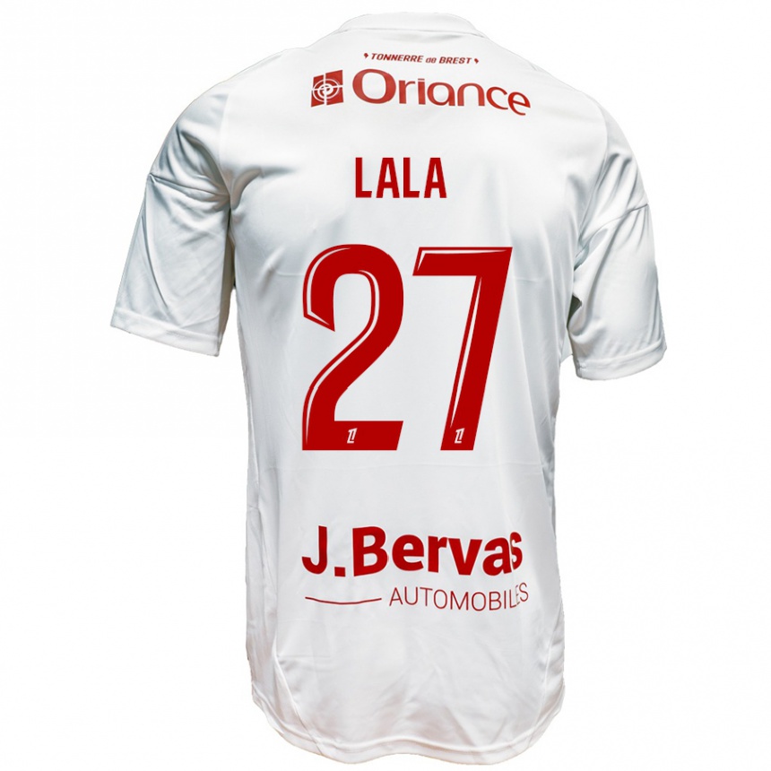 Niño Fútbol Camiseta Kenny Lala #27 Blanco Rojo 2ª Equipación 2024/25 México