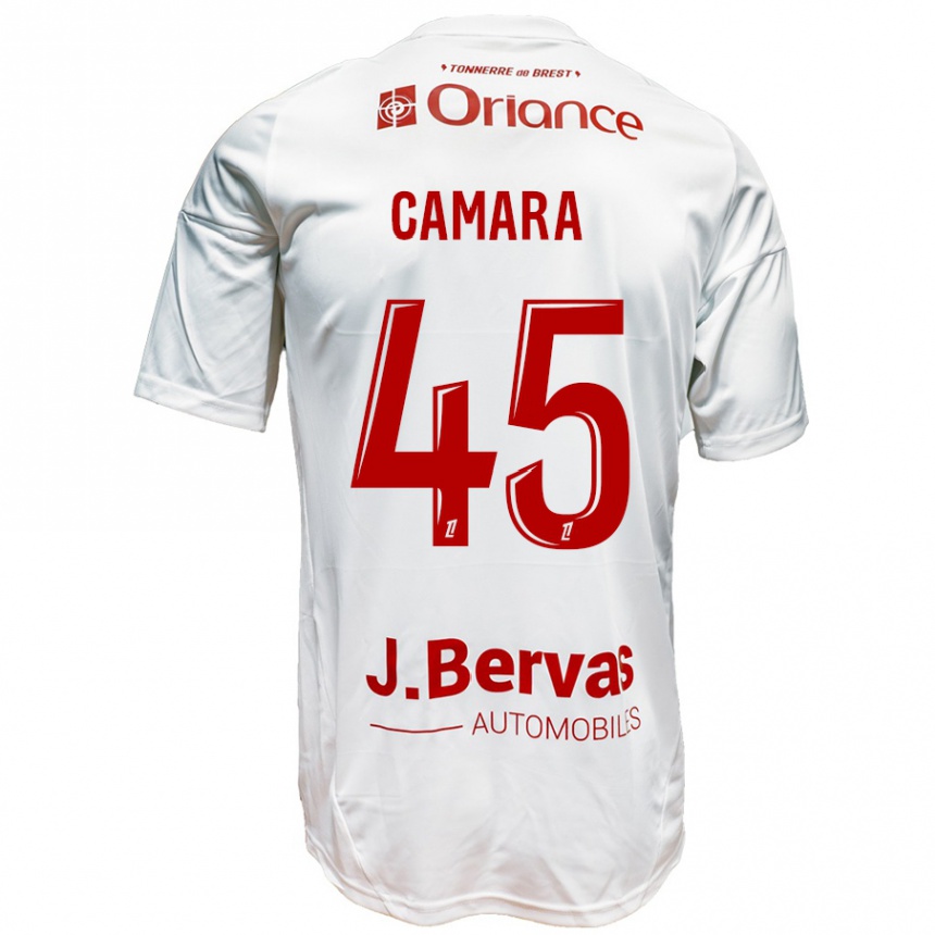 Niño Fútbol Camiseta Mahdi Camara #45 Blanco Rojo 2ª Equipación 2024/25 México