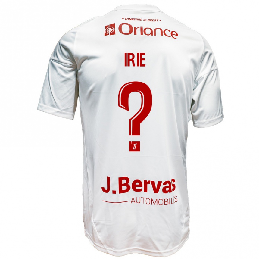 Niño Fútbol Camiseta Paris Irie #0 Blanco Rojo 2ª Equipación 2024/25 México