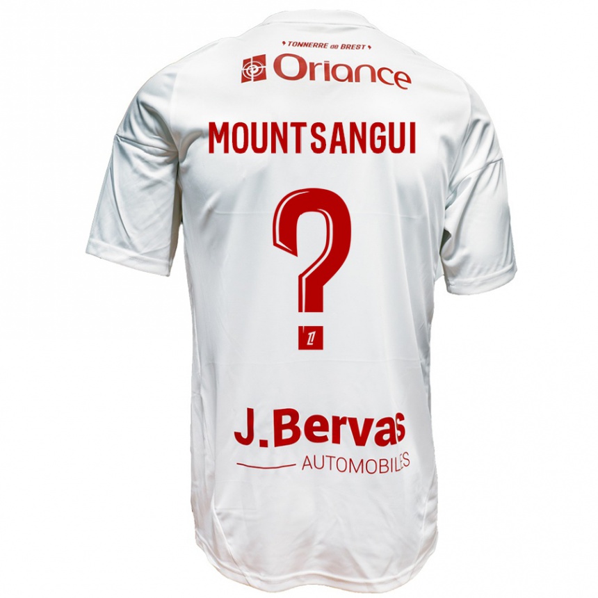 Niño Fútbol Camiseta Warren Mountsangui #0 Blanco Rojo 2ª Equipación 2024/25 México