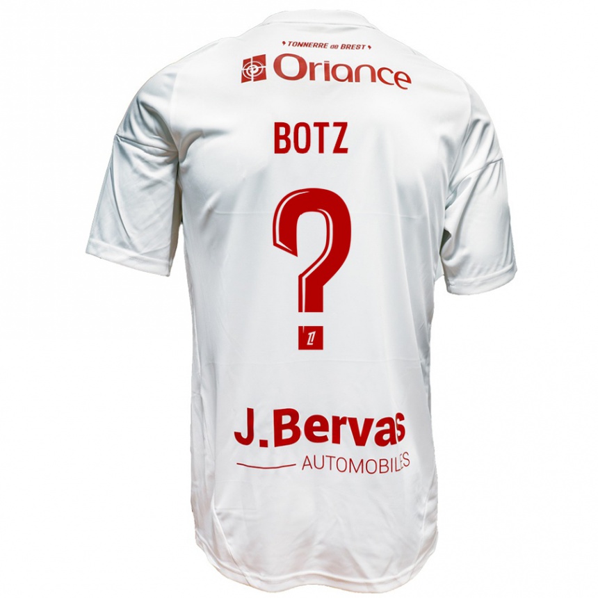 Niño Fútbol Camiseta Léo Botz #0 Blanco Rojo 2ª Equipación 2024/25 México