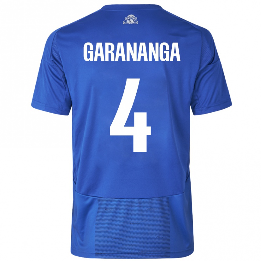 Niño Fútbol Camiseta Munashe Garananga #4 Blanco Azul 2ª Equipación 2024/25 México