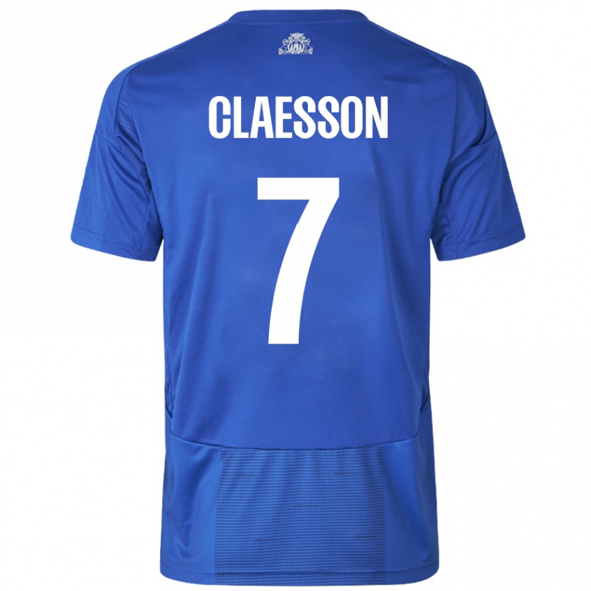 Niño Fútbol Camiseta Viktor Claesson #7 Blanco Azul 2ª Equipación 2024/25 México