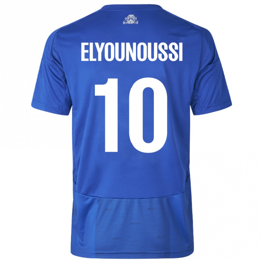 Niño Fútbol Camiseta Mohamed Elyounoussi #10 Blanco Azul 2ª Equipación 2024/25 México