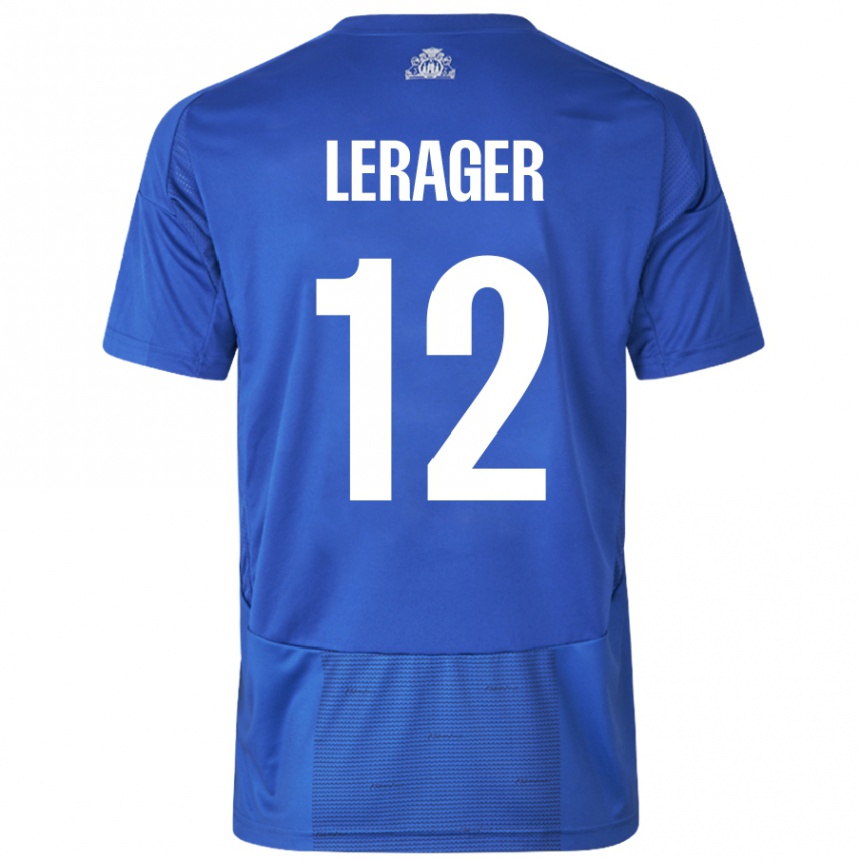 Niño Fútbol Camiseta Lukas Lerager #12 Blanco Azul 2ª Equipación 2024/25 México