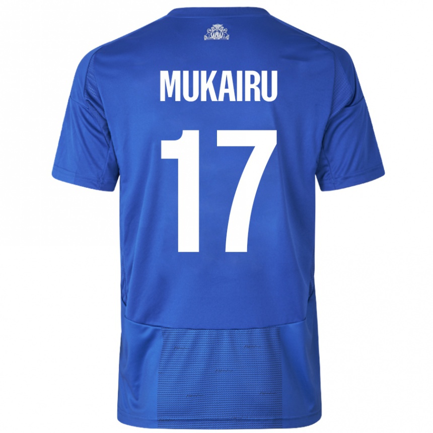 Niño Fútbol Camiseta Paul Mukairu #17 Blanco Azul 2ª Equipación 2024/25 México