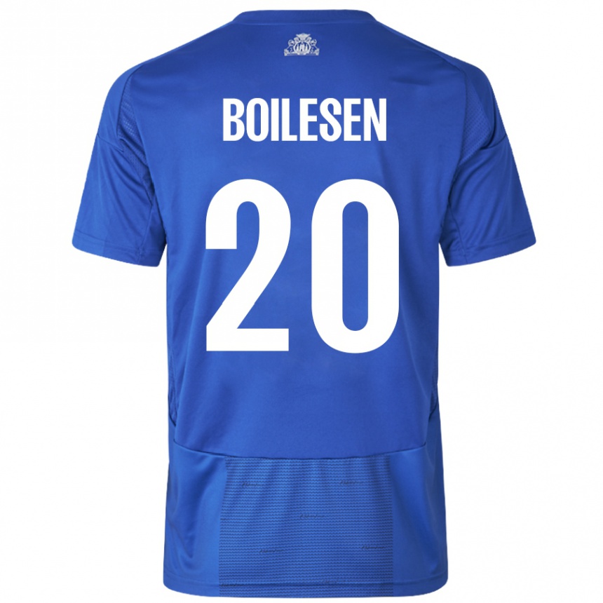 Niño Fútbol Camiseta Nicolai Boilesen #20 Blanco Azul 2ª Equipación 2024/25 México