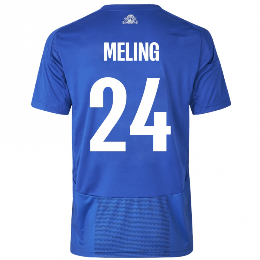 Niño Fútbol Camiseta Birger Meling #24 Blanco Azul 2ª Equipación 2024/25 México