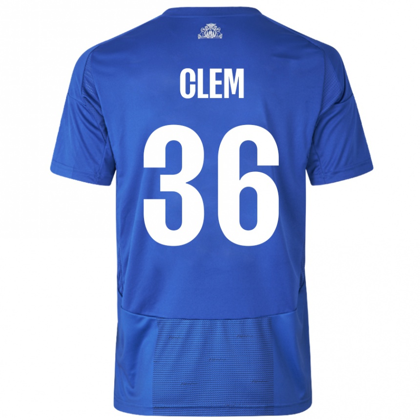 Niño Fútbol Camiseta William Clem #36 Blanco Azul 2ª Equipación 2024/25 México