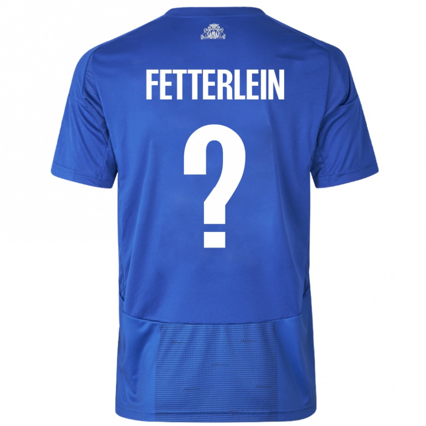 Niño Fútbol Camiseta Sean Fetterlein #0 Blanco Azul 2ª Equipación 2024/25 México