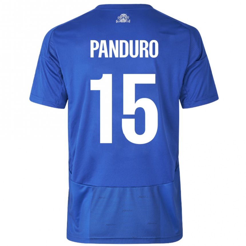 Niño Fútbol Camiseta Tristan Panduro #15 Blanco Azul 2ª Equipación 2024/25 México