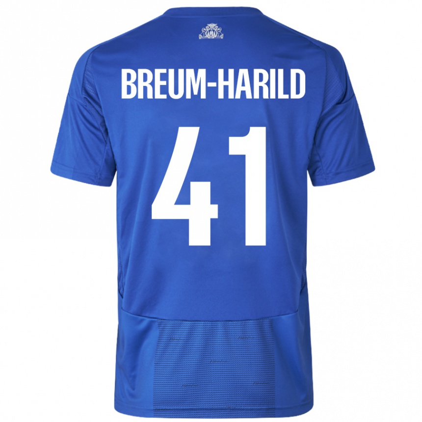 Niño Fútbol Camiseta Tobias Breum-Harild #41 Blanco Azul 2ª Equipación 2024/25 México