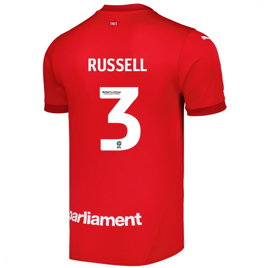 Hombre Fútbol Camiseta Jon Russell #3 Rojo 1ª Equipación 2024/25 México