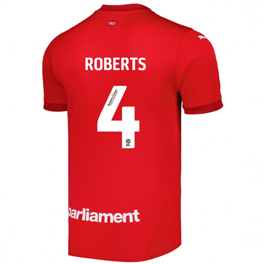 Hombre Fútbol Camiseta Marc Roberts #4 Rojo 1ª Equipación 2024/25 México