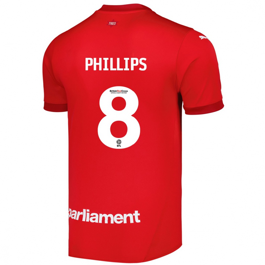 Hombre Fútbol Camiseta Adam Phillips #8 Rojo 1ª Equipación 2024/25 México