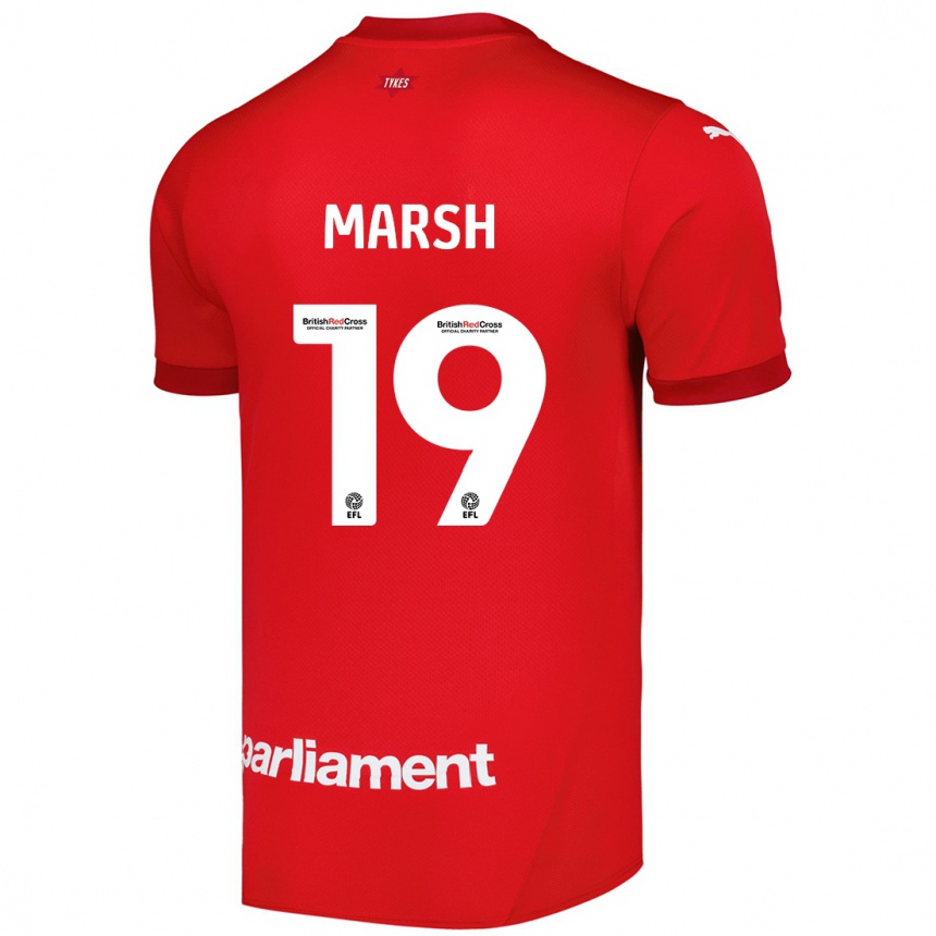 Hombre Fútbol Camiseta Aiden Marsh #19 Rojo 1ª Equipación 2024/25 México