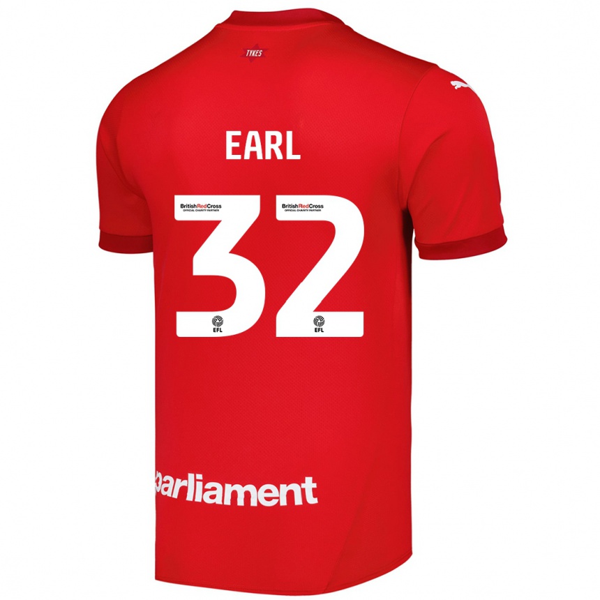 Hombre Fútbol Camiseta Josh Earl #32 Rojo 1ª Equipación 2024/25 México