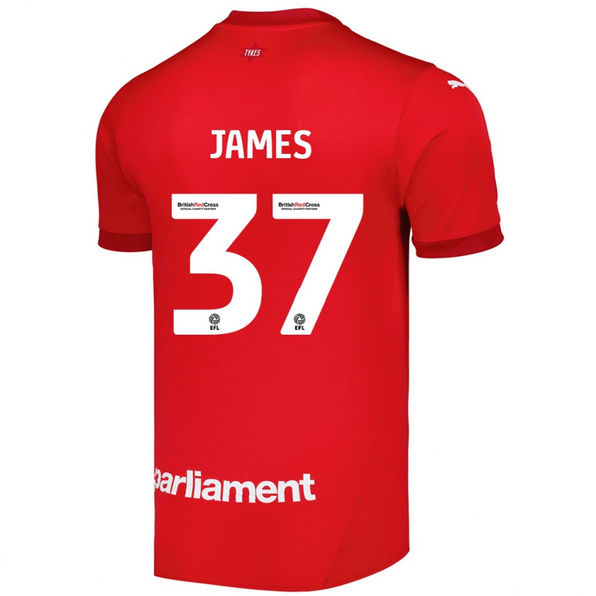 Hombre Fútbol Camiseta Nathan James #37 Rojo 1ª Equipación 2024/25 México