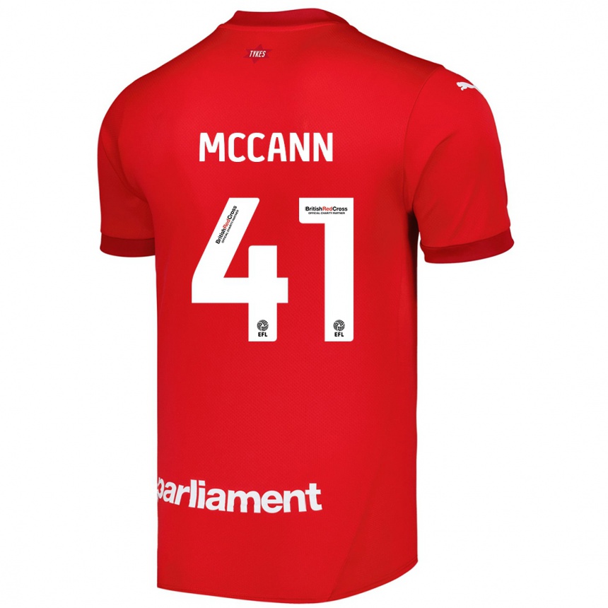 Hombre Fútbol Camiseta Bayley Mccann #41 Rojo 1ª Equipación 2024/25 México