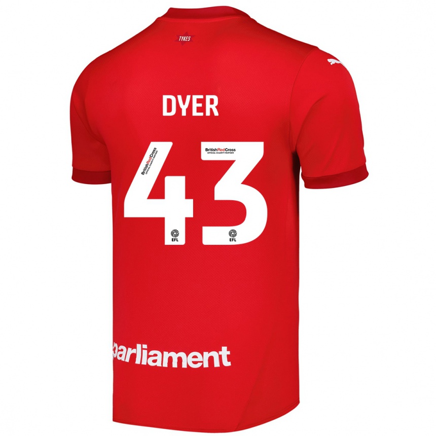 Hombre Fútbol Camiseta Josiah Dyer #43 Rojo 1ª Equipación 2024/25 México