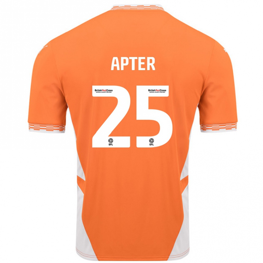 Hombre Fútbol Camiseta Rob Apter #25 Naranja Blanco 1ª Equipación 2024/25 México