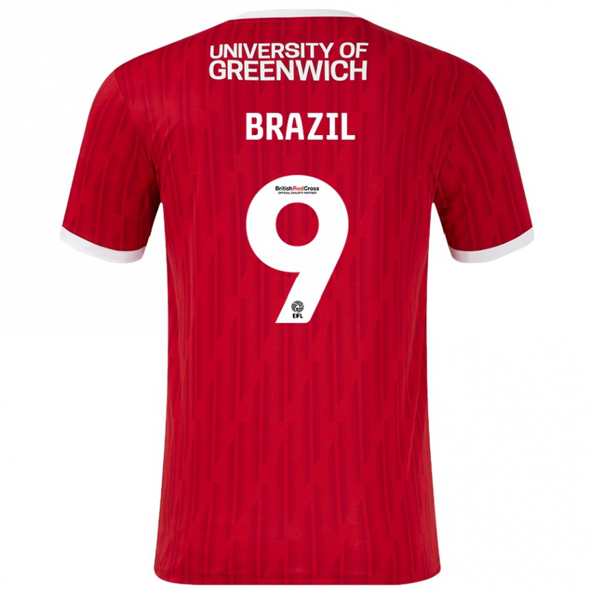 Hombre Fútbol Camiseta Ellie Brazil #9 Rojo Blanco 1ª Equipación 2024/25 México