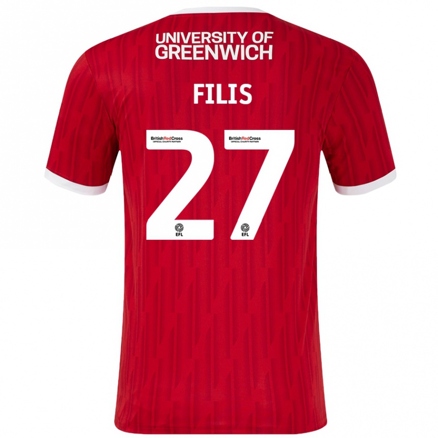 Hombre Fútbol Camiseta Melisa Filis #27 Rojo Blanco 1ª Equipación 2024/25 México