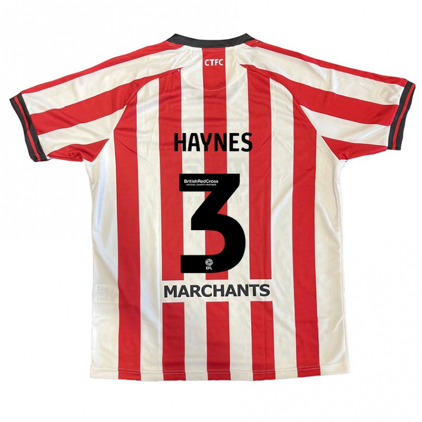 Hombre Fútbol Camiseta Ryan Haynes #3 Rojo Blanco 1ª Equipación 2024/25 México