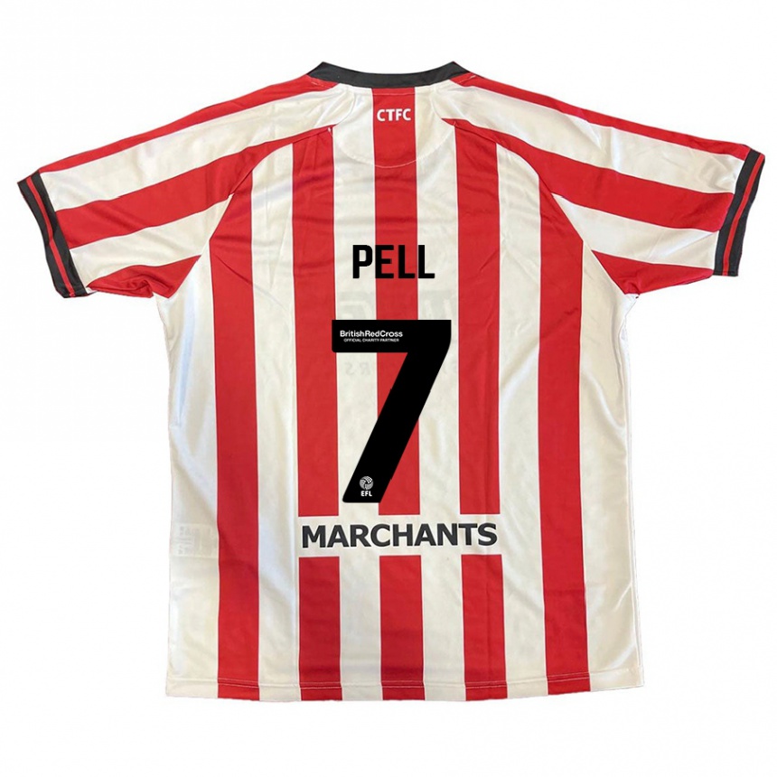 Hombre Fútbol Camiseta Harry Pell #7 Rojo Blanco 1ª Equipación 2024/25 México