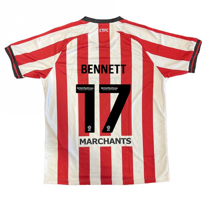 Hombre Fútbol Camiseta Scot Bennett #17 Rojo Blanco 1ª Equipación 2024/25 México