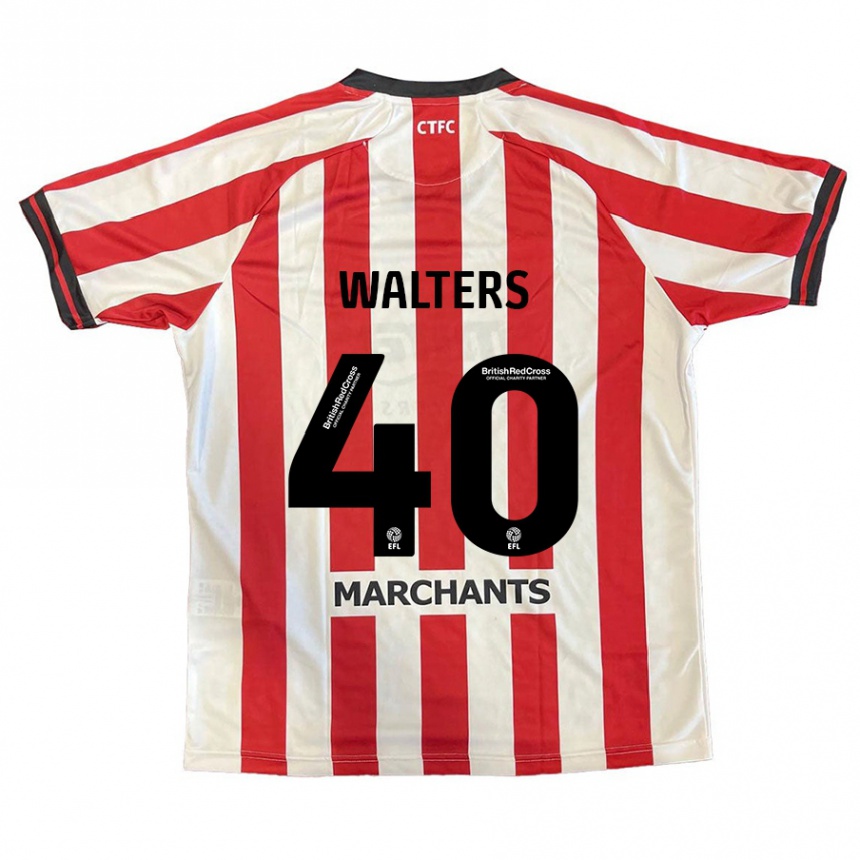 Hombre Fútbol Camiseta Cameron Walters #40 Rojo Blanco 1ª Equipación 2024/25 México