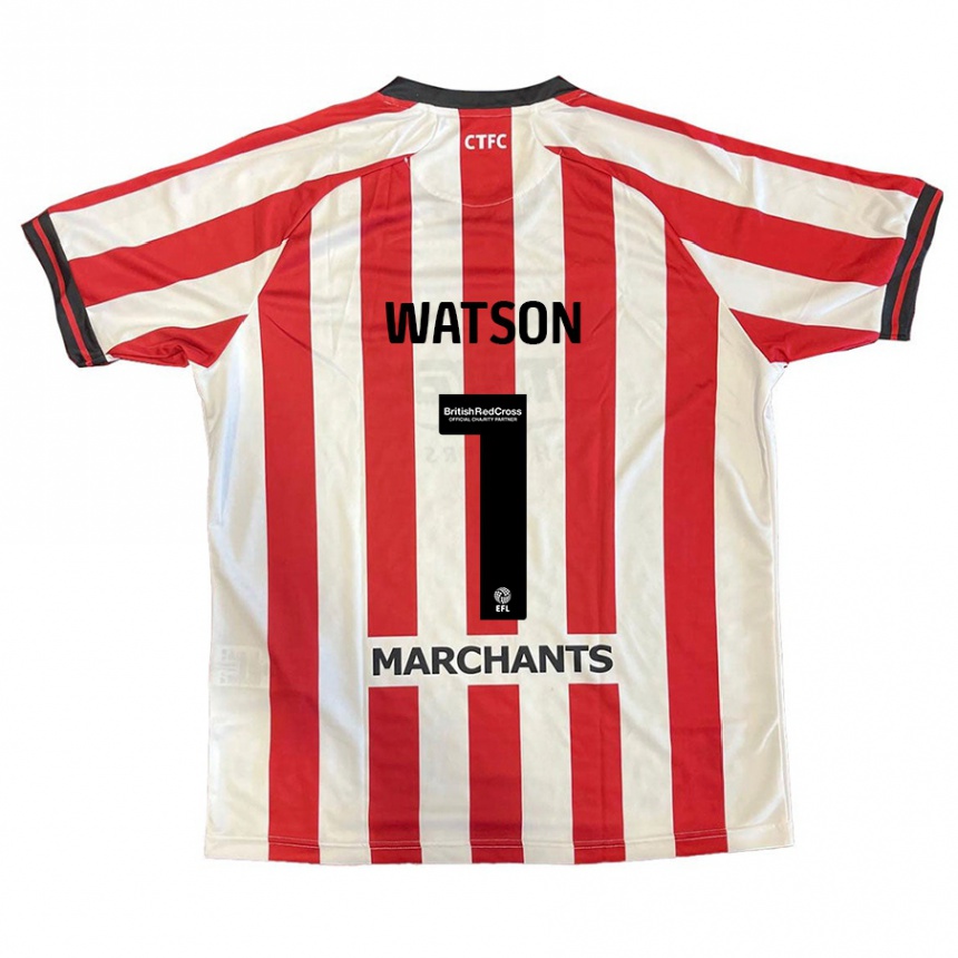 Hombre Fútbol Camiseta Aimee Watson #1 Rojo Blanco 1ª Equipación 2024/25 México