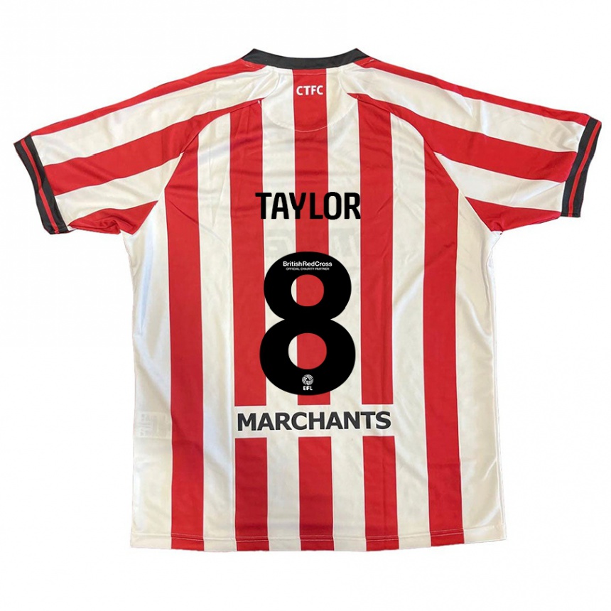 Hombre Fútbol Camiseta Charlie Taylor #8 Rojo Blanco 1ª Equipación 2024/25 México