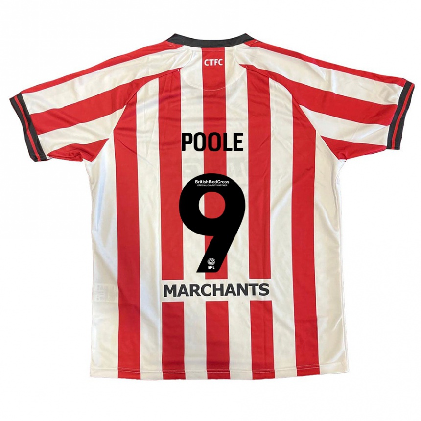 Hombre Fútbol Camiseta Phoebie Poole #9 Rojo Blanco 1ª Equipación 2024/25 México