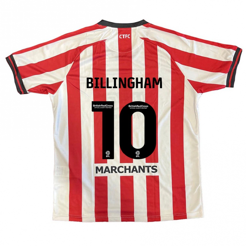 Hombre Fútbol Camiseta Lily Billingham #10 Rojo Blanco 1ª Equipación 2024/25 México