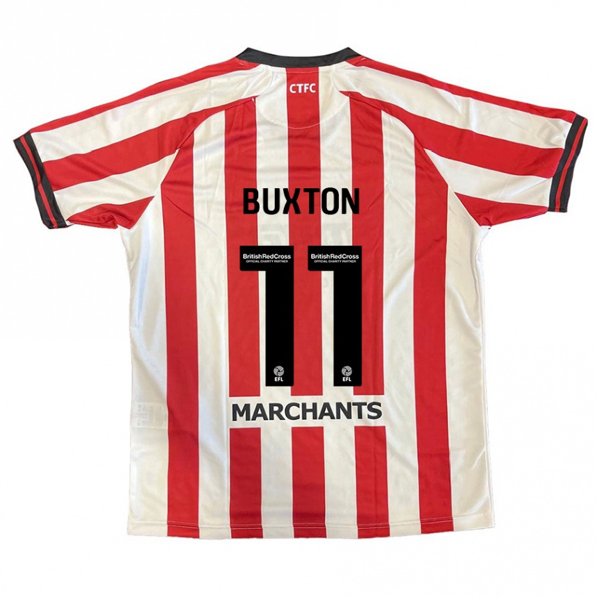 Hombre Fútbol Camiseta Charlotte Buxton #11 Rojo Blanco 1ª Equipación 2024/25 México