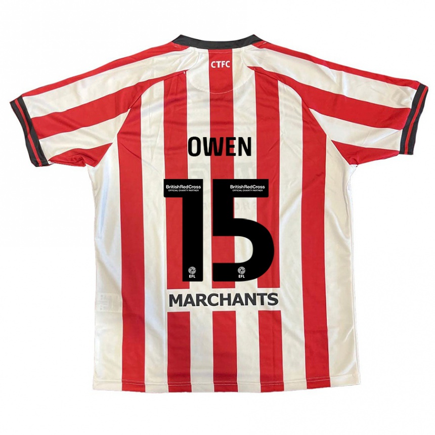 Hombre Fútbol Camiseta Emily Owen #15 Rojo Blanco 1ª Equipación 2024/25 México