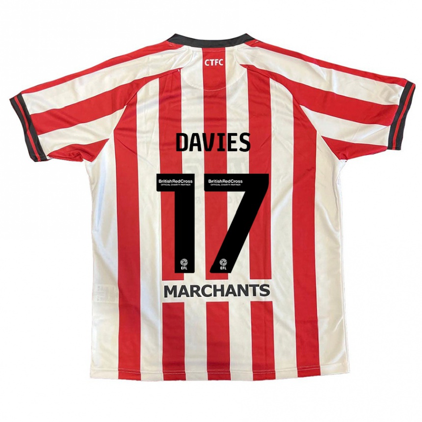 Hombre Fútbol Camiseta Annabel Davies #17 Rojo Blanco 1ª Equipación 2024/25 México