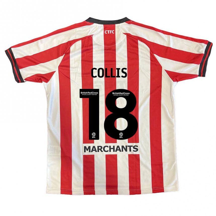 Hombre Fútbol Camiseta Maisy Collis #18 Rojo Blanco 1ª Equipación 2024/25 México