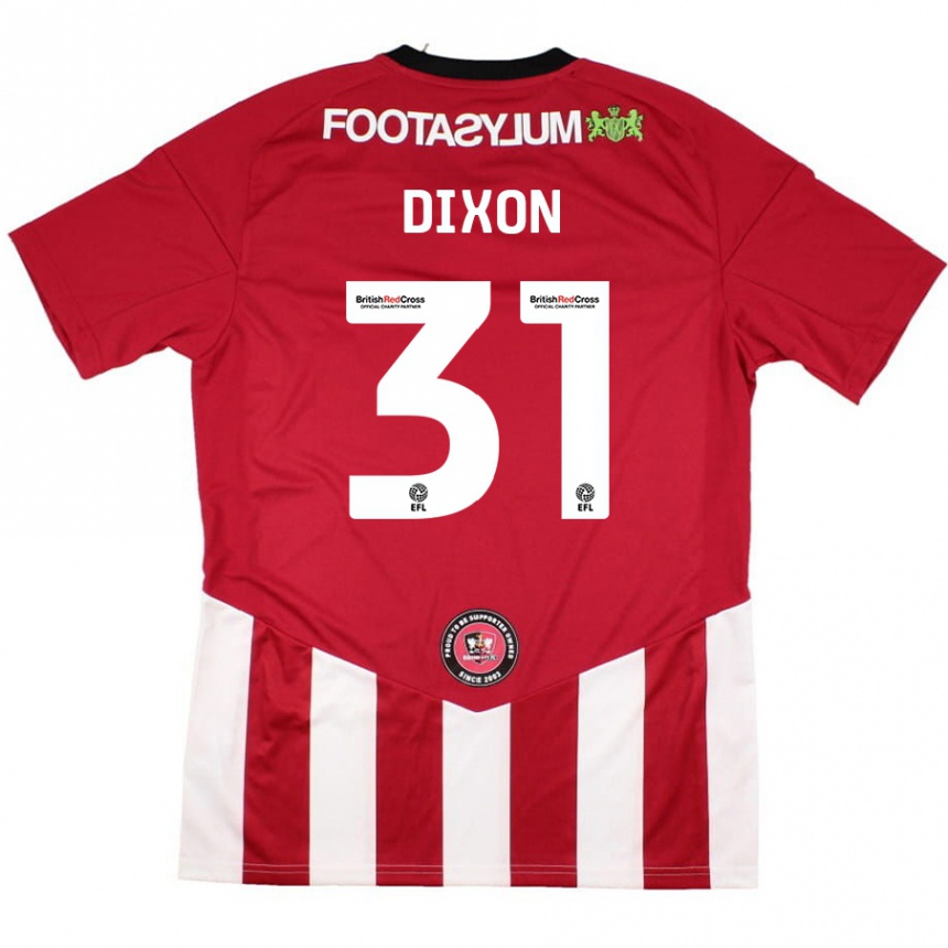 Hombre Fútbol Camiseta Ellen Dixon #31 Rojo Blanco 1ª Equipación 2024/25 México