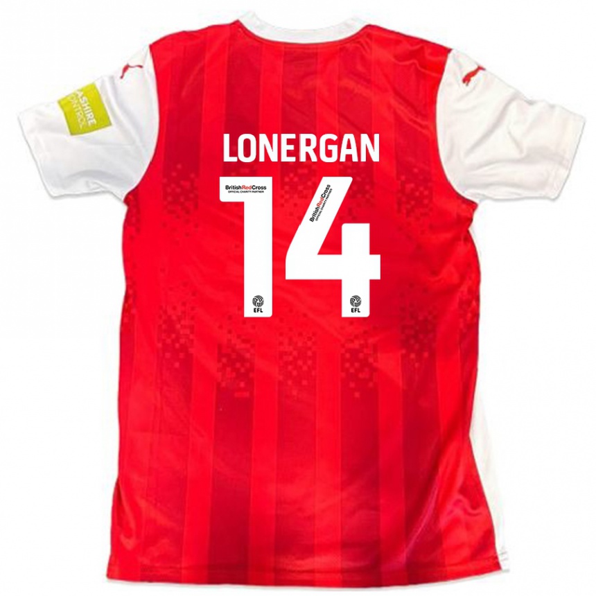 Hombre Fútbol Camiseta Tommy Lonergan #14 Rojo Blanco 1ª Equipación 2024/25 México