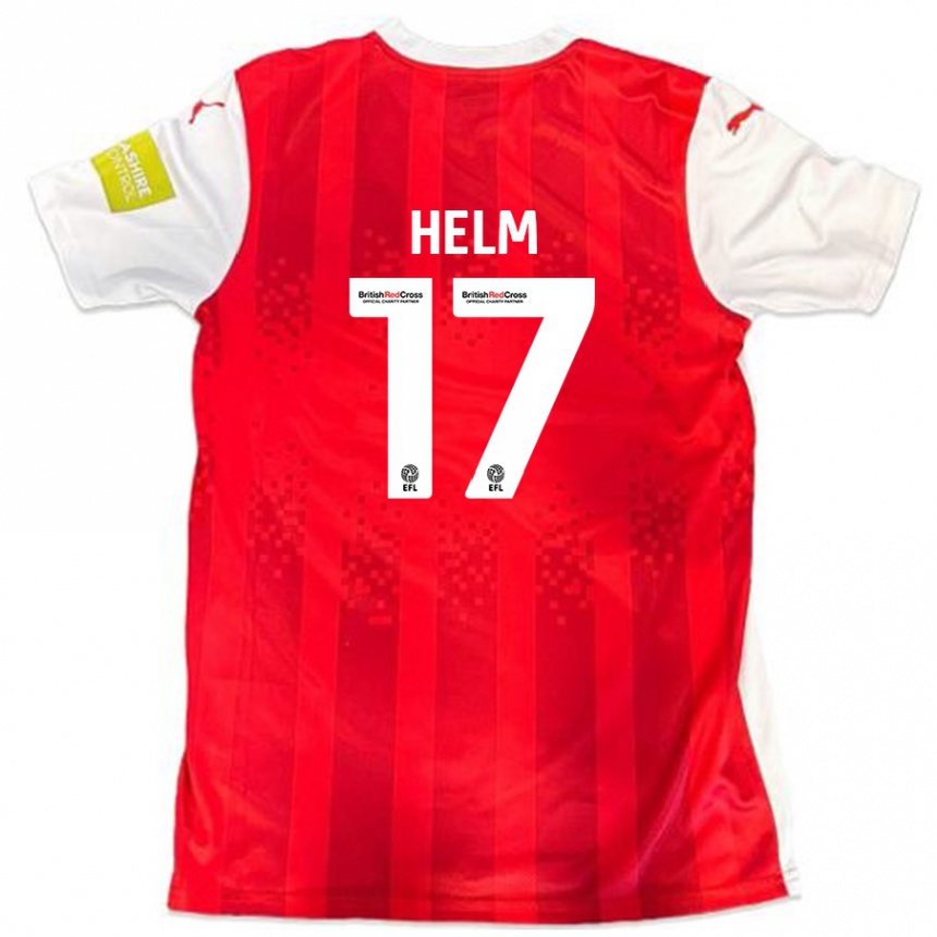 Hombre Fútbol Camiseta Mark Helm #17 Rojo Blanco 1ª Equipación 2024/25 México